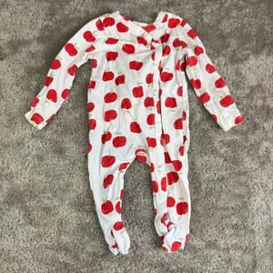 Mighty Goods Cotton Apple Sleeper One Piece Romper Footie 3 Months Baby Boy Girl